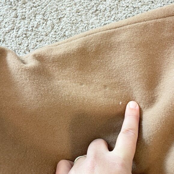 Vintage Pendleton Coat 22W Brown 100% Wool Collared Minimalist Midlength *Flawed - Picture 15 of 15